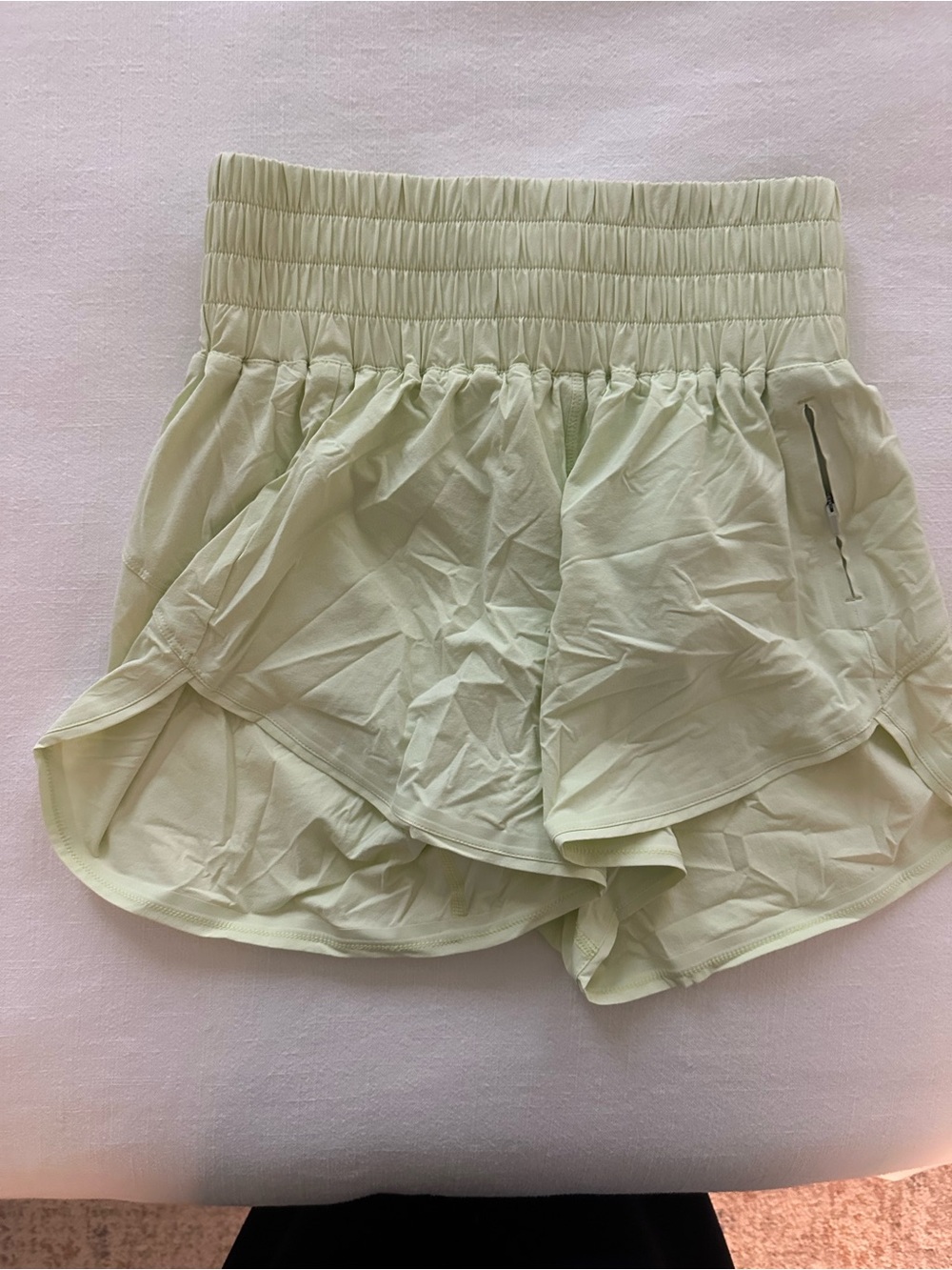 Outdoor Voices High Waist Light Green Layered Athletic Shorts